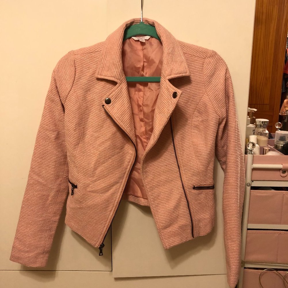 XS Tweed Pink Blazer Jacket